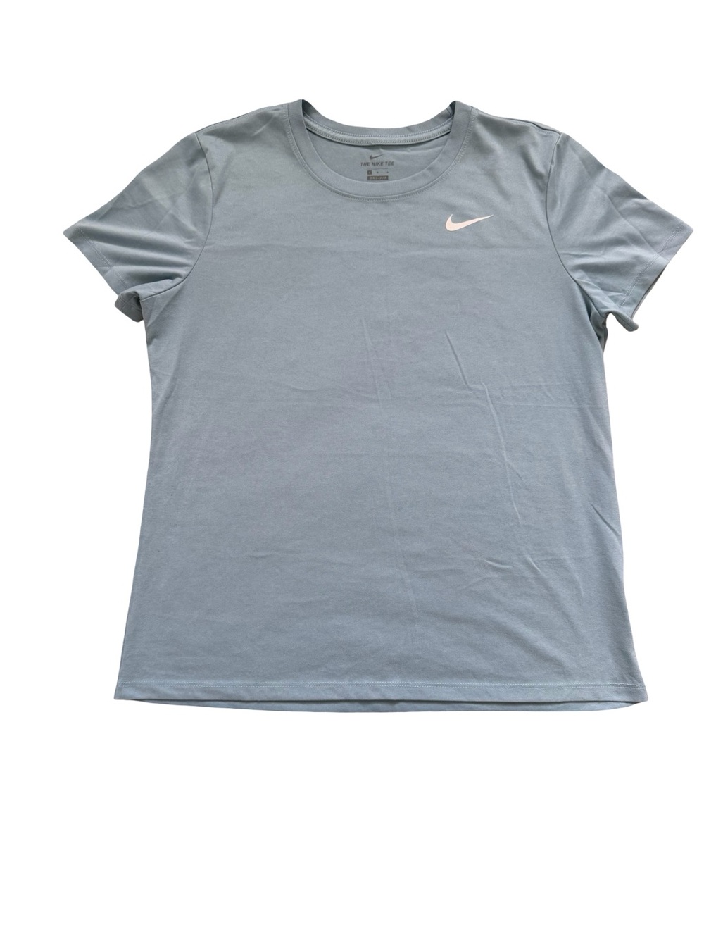 Nike Women's Light Blue Short-Sleeve Crew Tee with White Swoosh